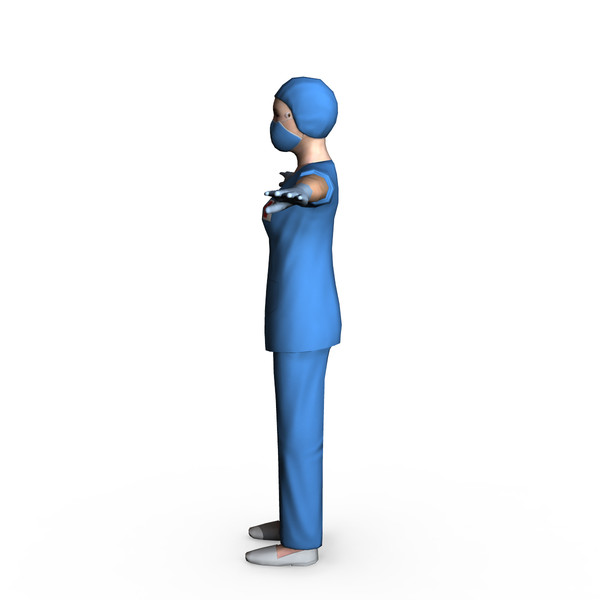 surgeon female 01 3d model - Surgeon Female 01... by ignisfatuus